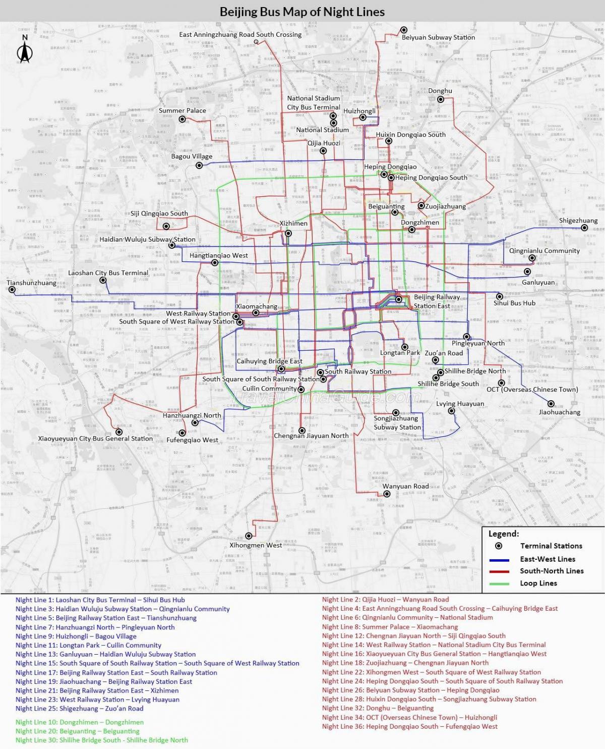 Beijing bas peta laluan