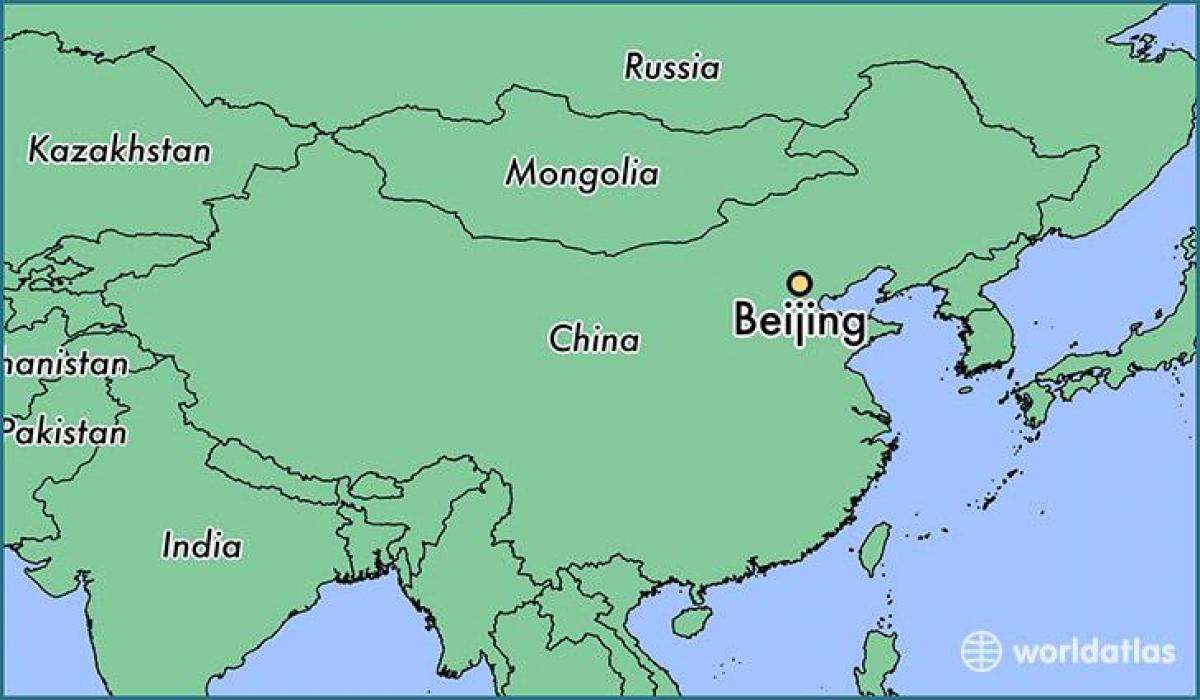 peta China menunjukkan Beijing