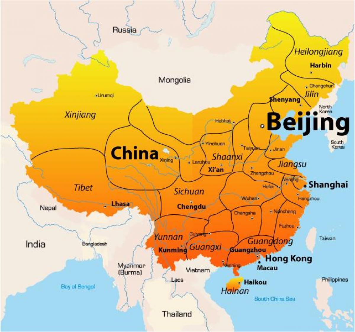 Peking pada peta