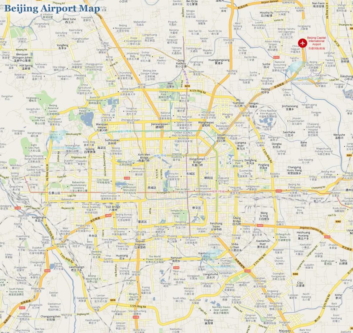 Beijing modal terbang peta